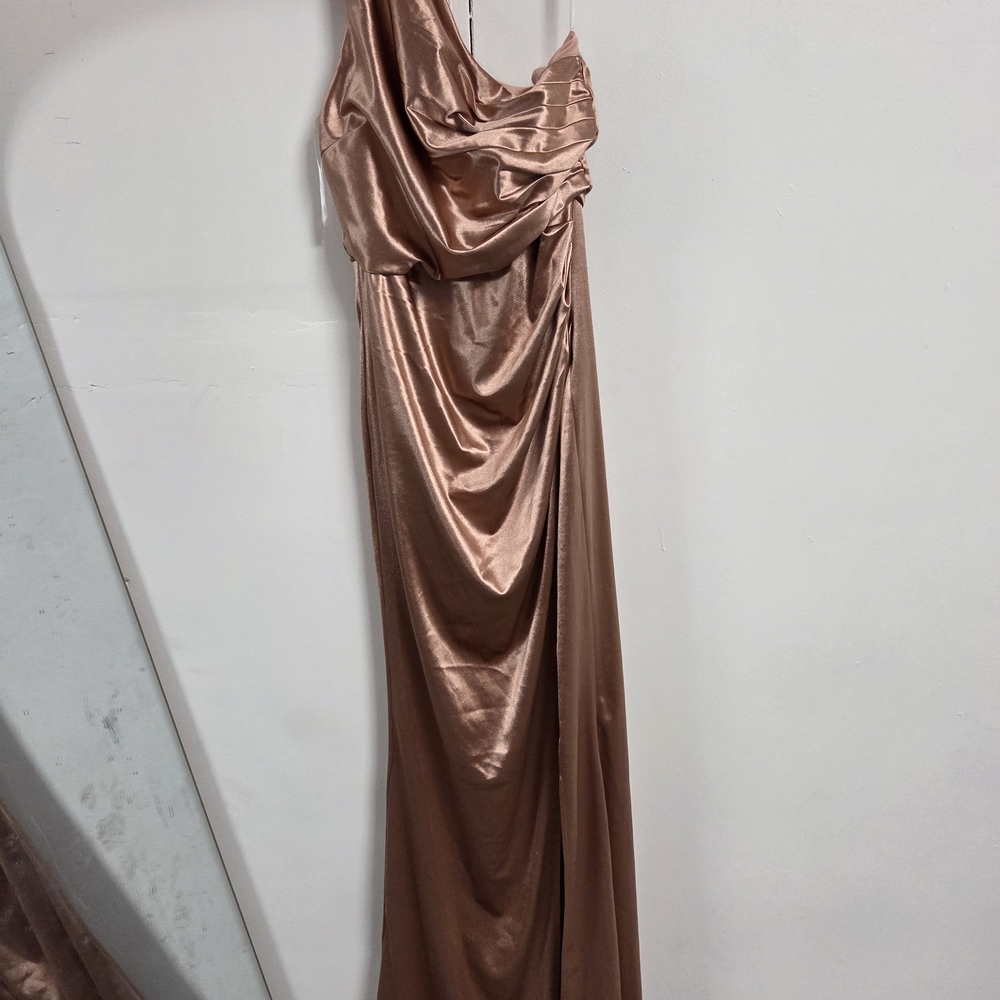 Elegant Tan Evening Gown